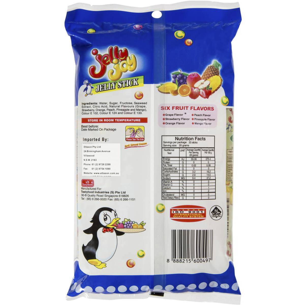 Jelly Joy Jelly Sticks 400g