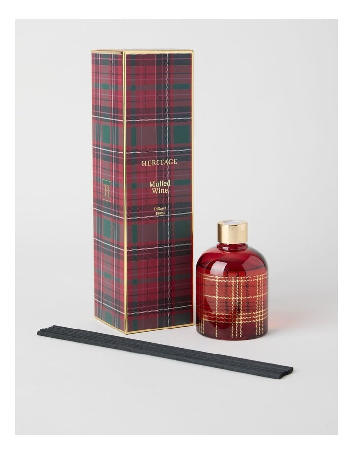 Tartan Christmas Diffuser 180ml in Red
