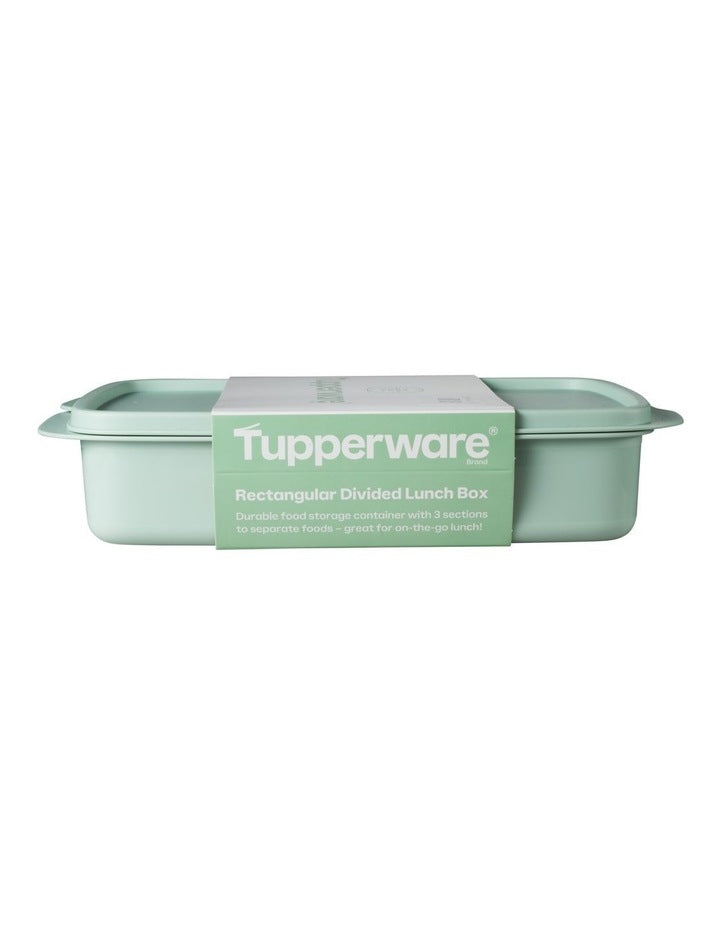 Divided Rectangle Lunch Box 1L Green
