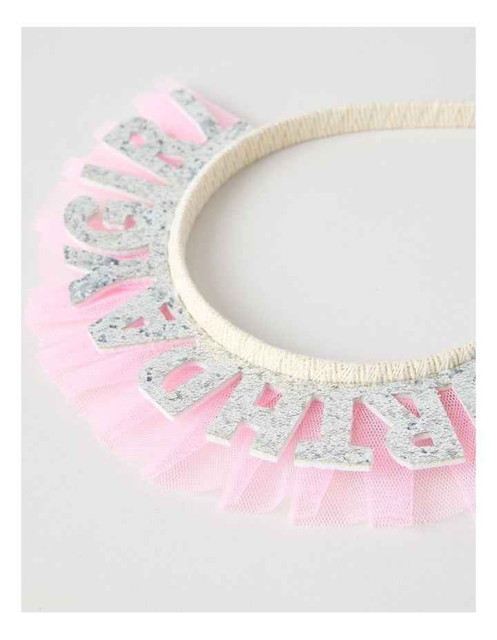 Birthday Headband in Pink