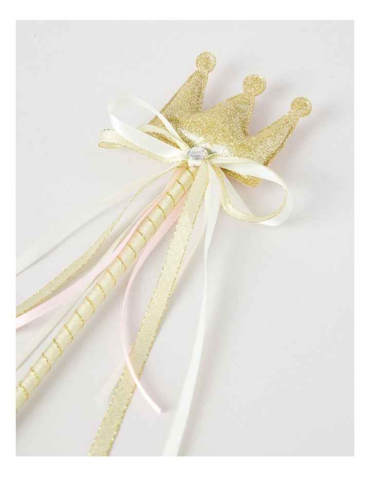 Crown Wand in Gold Glitter