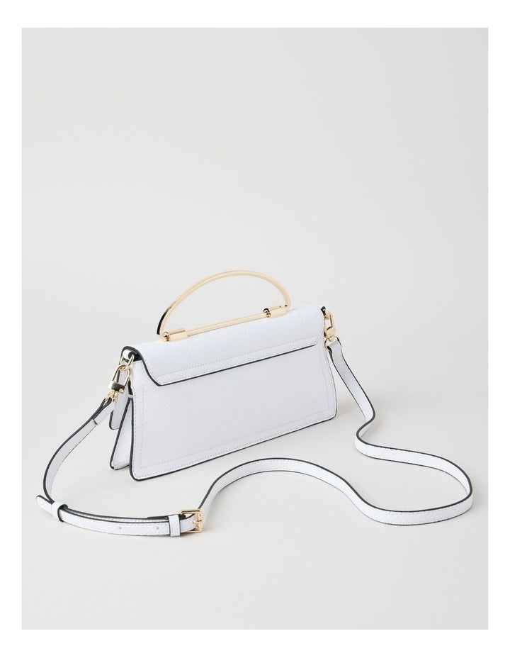 Beckett Snake Clutch Bag in White