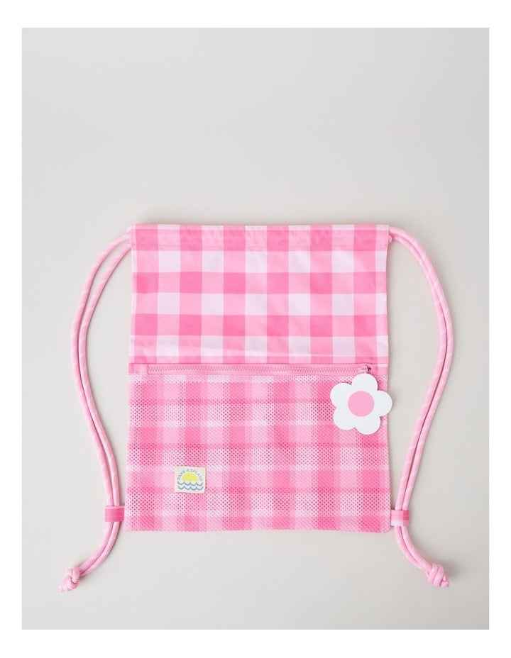 Swim Bag in Gingham Pink