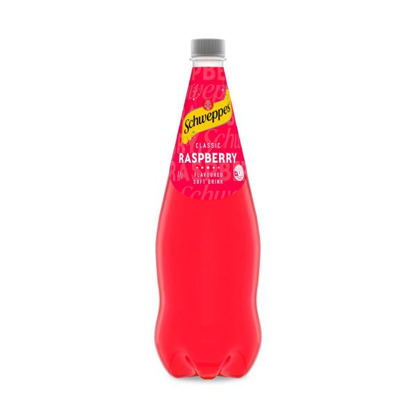 SCHWEPPES SOFT DRINKS 1.1L:RASPBERRY:.:1.1 LITRE