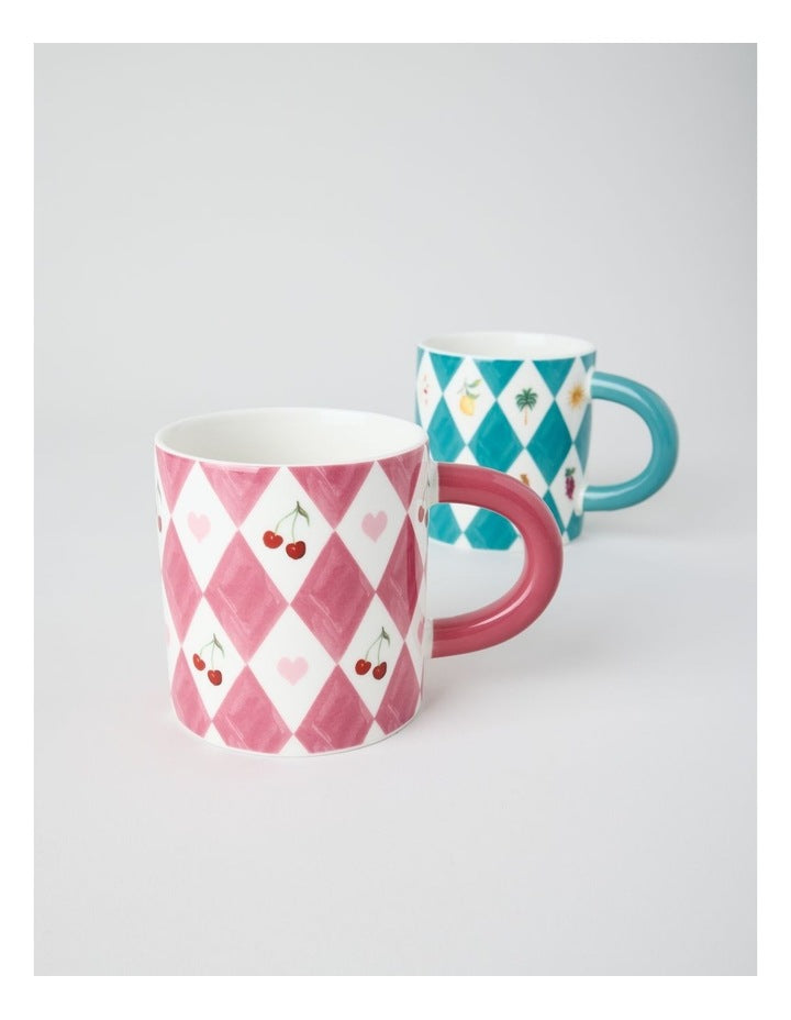 Diamond Mug in Pink