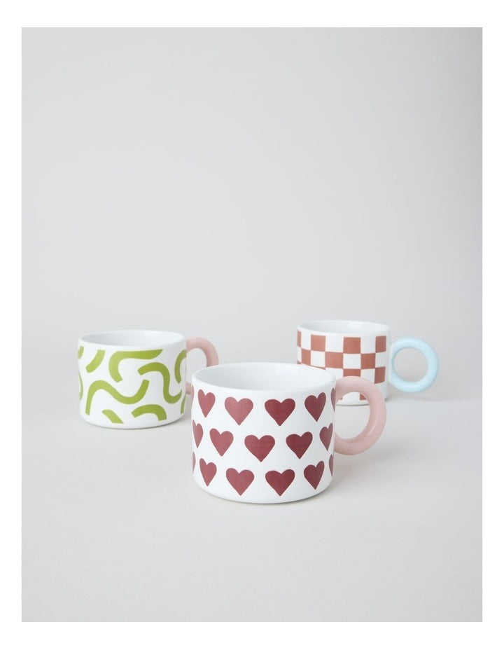 Mimi Mug in Burgundy Heart
