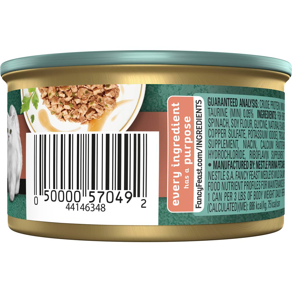 Fancy Feast Medleys Salmon Florentine Delicate Sauce Wet Cat Food 85g