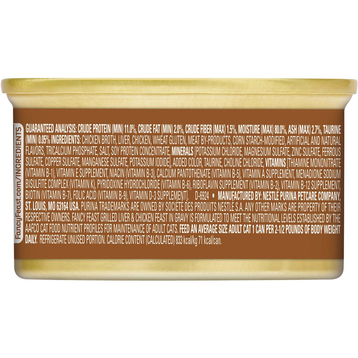 Fancy Feast Liver & Chicken Feast In Gravy Cat Food 85g