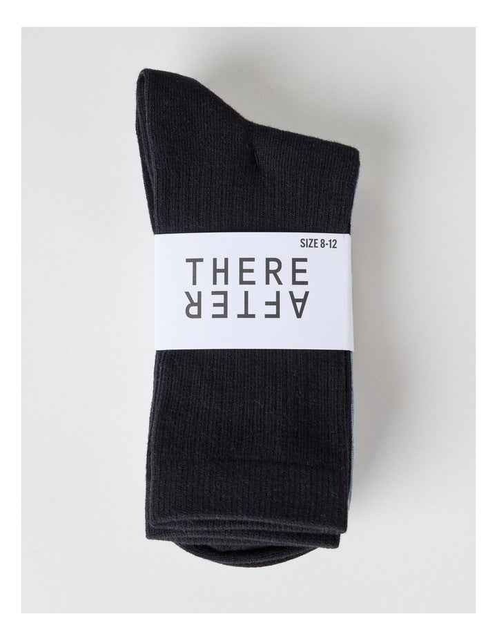 3 Pack Colour Crew Sport Socks in Black, Ice, and White