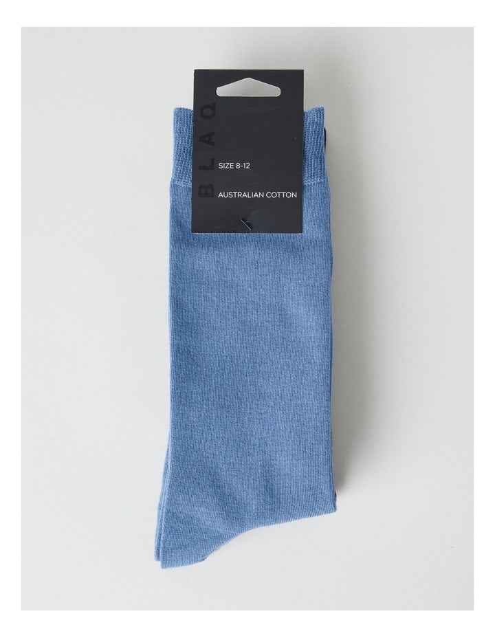 Australian Cotton Plain Socks 3 Pack in Dusk Blue, Dark Night, and Deep Green
