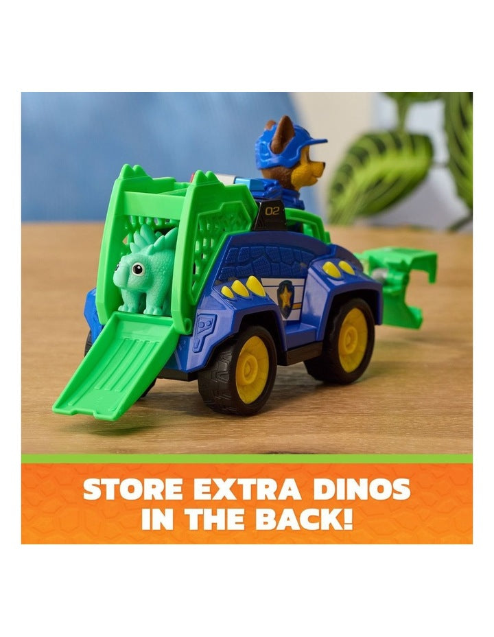 The Dino Movie, Chase Dino Rescue Cruiser with Spring-Loaded Claw and 2 Action Figures, Ages 3+