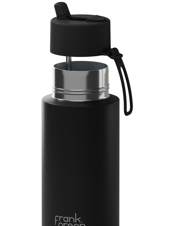 Stainless Steel Reusable Bottle with Flip Straw Lid 34oz/1L in Midnight