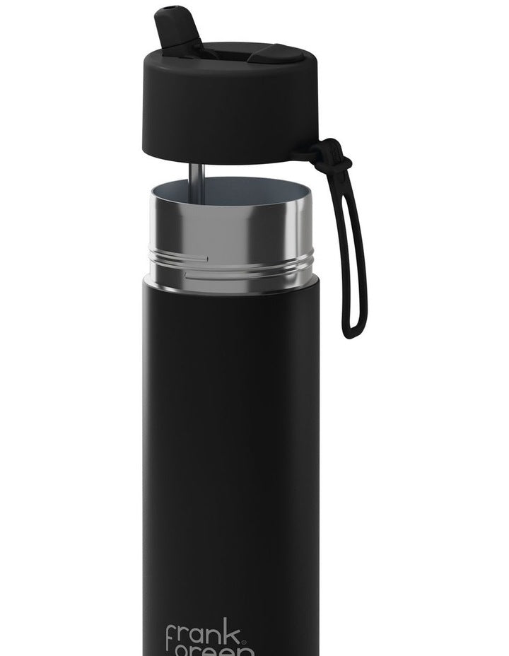 20oz/595ml Stainless Steel Reusable Bottle Midnight with Flip Straw Lid