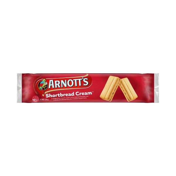 ARNOTT'S SHORTBREAD CREAM BISCUITS 250G