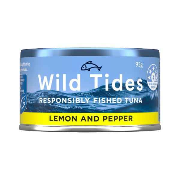 WILD TIDES TUNA LEMON PEPPER 95G