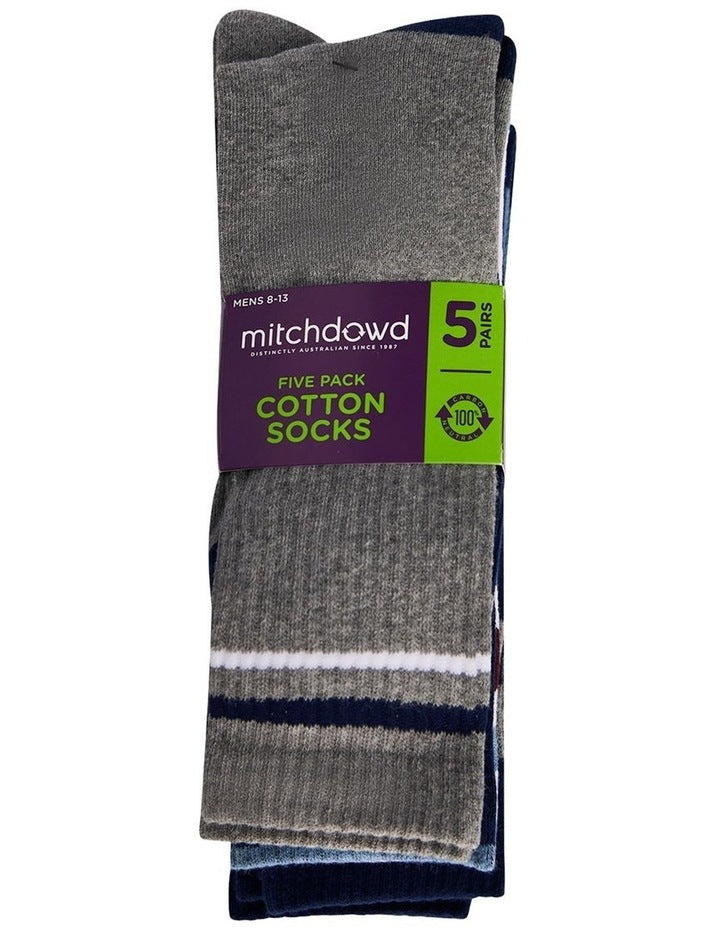 5 Pack Crew Sport Socks