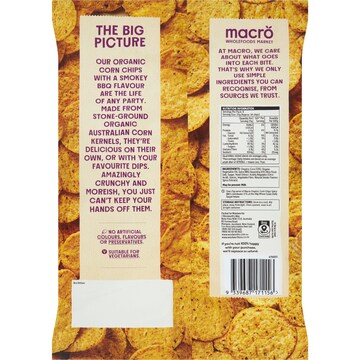 Macro Organic Corn Chips Spicy BBQ 200g