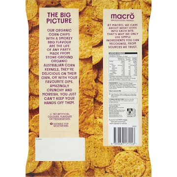 Macro Organic Corn Chips Spicy BBQ 200g