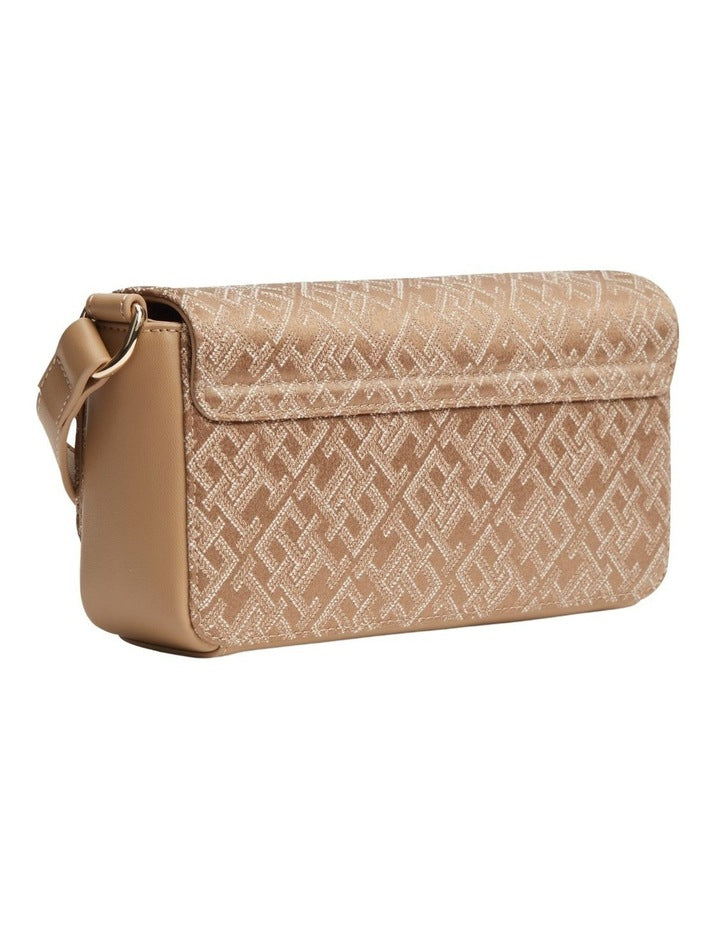 Jacquard Crossbody Bag in Brown