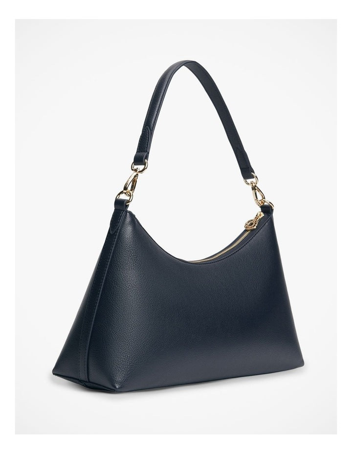 Hilfiger Icon Pebble Grain Shoulder Bag in Navy