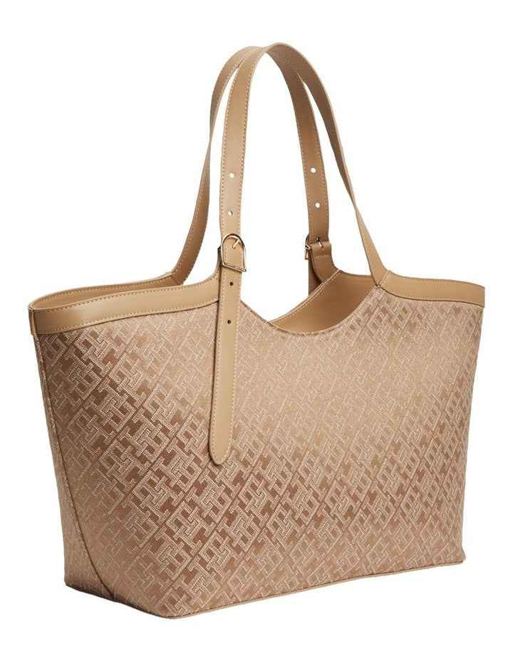 Jacquard Tote Bag in Brown