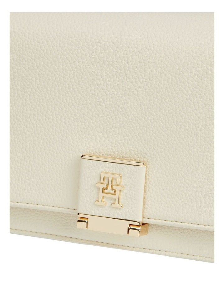 Global Stripe TH Monogram Crossbody Bag in Cream