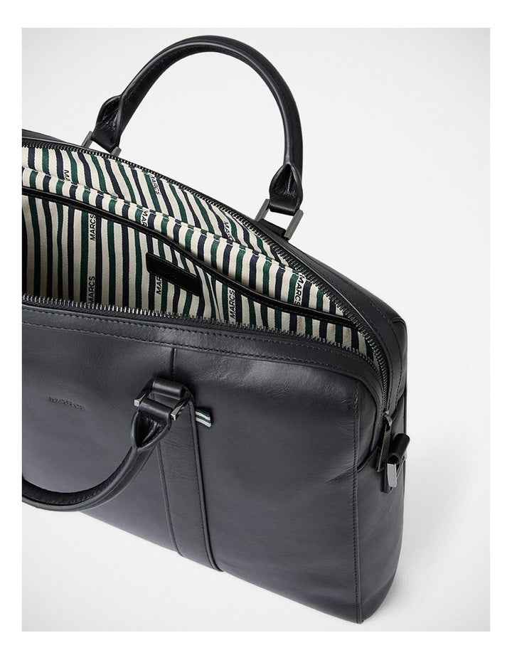 Colin Leather Briefcase in Black
