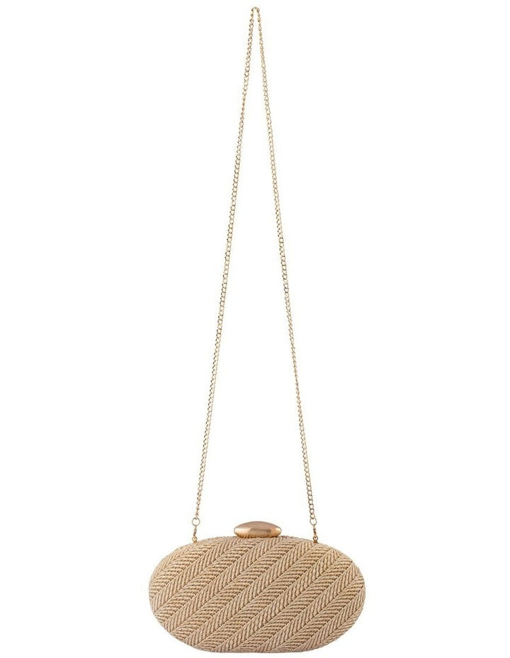 Josie Clutch Bag in Natural