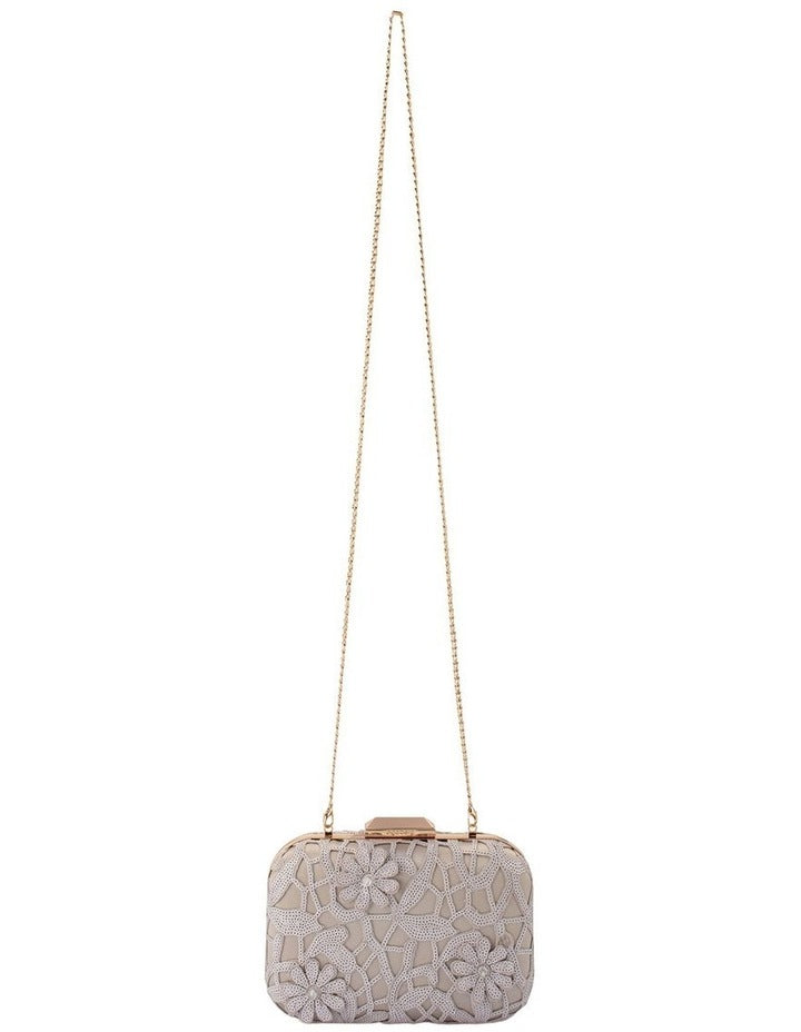 Elena Clutch Bag in Natural
