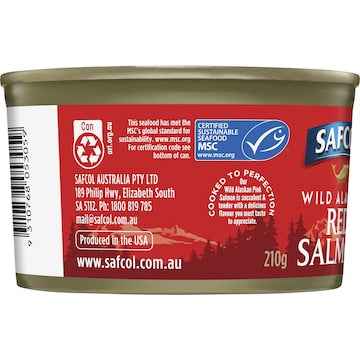 Safcol Wild Alaskan Red Salmon 210g