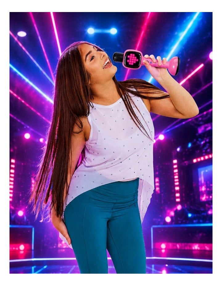 Karaoke Lights Mic - Pink