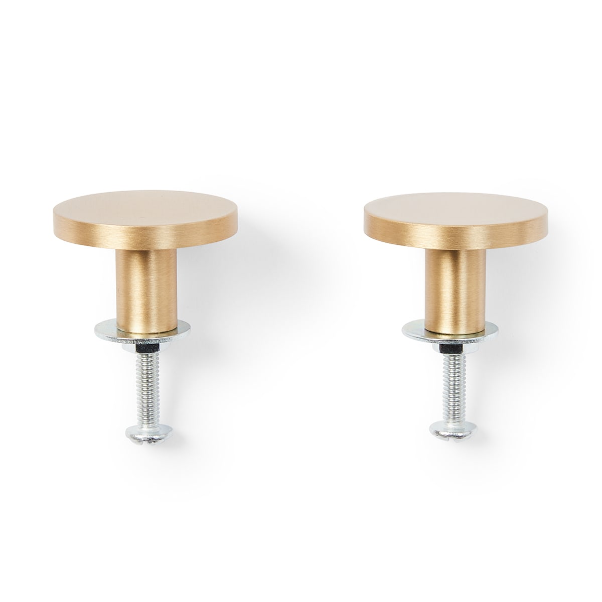 2 Pack Brushed Brass Handles
