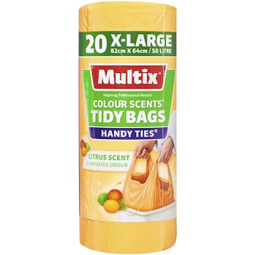Multix Kitchen Tidy Bags 50L X-Large Colour Scents 20 pack