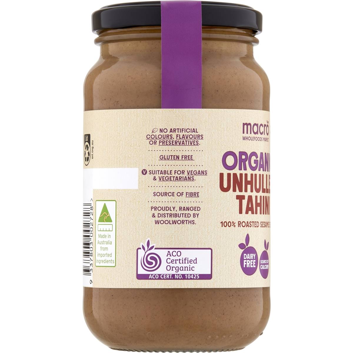 Macro Organic Unhulled Tahini Spread 375g