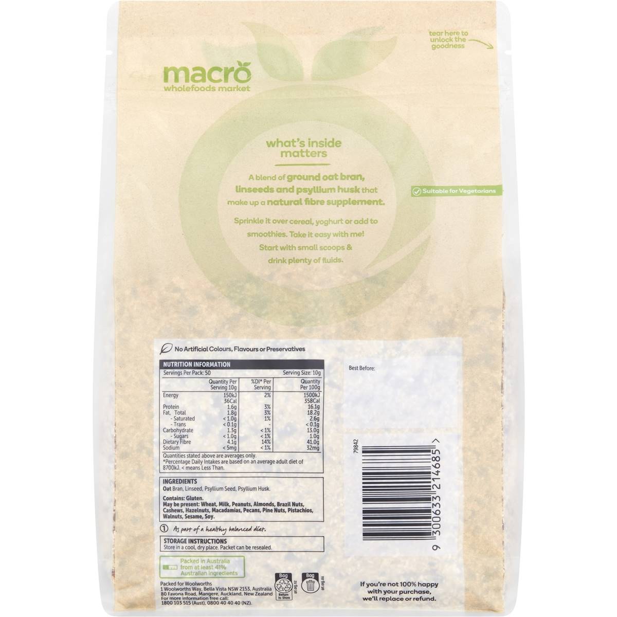 Macro Cereal Gentle Fibre 500g