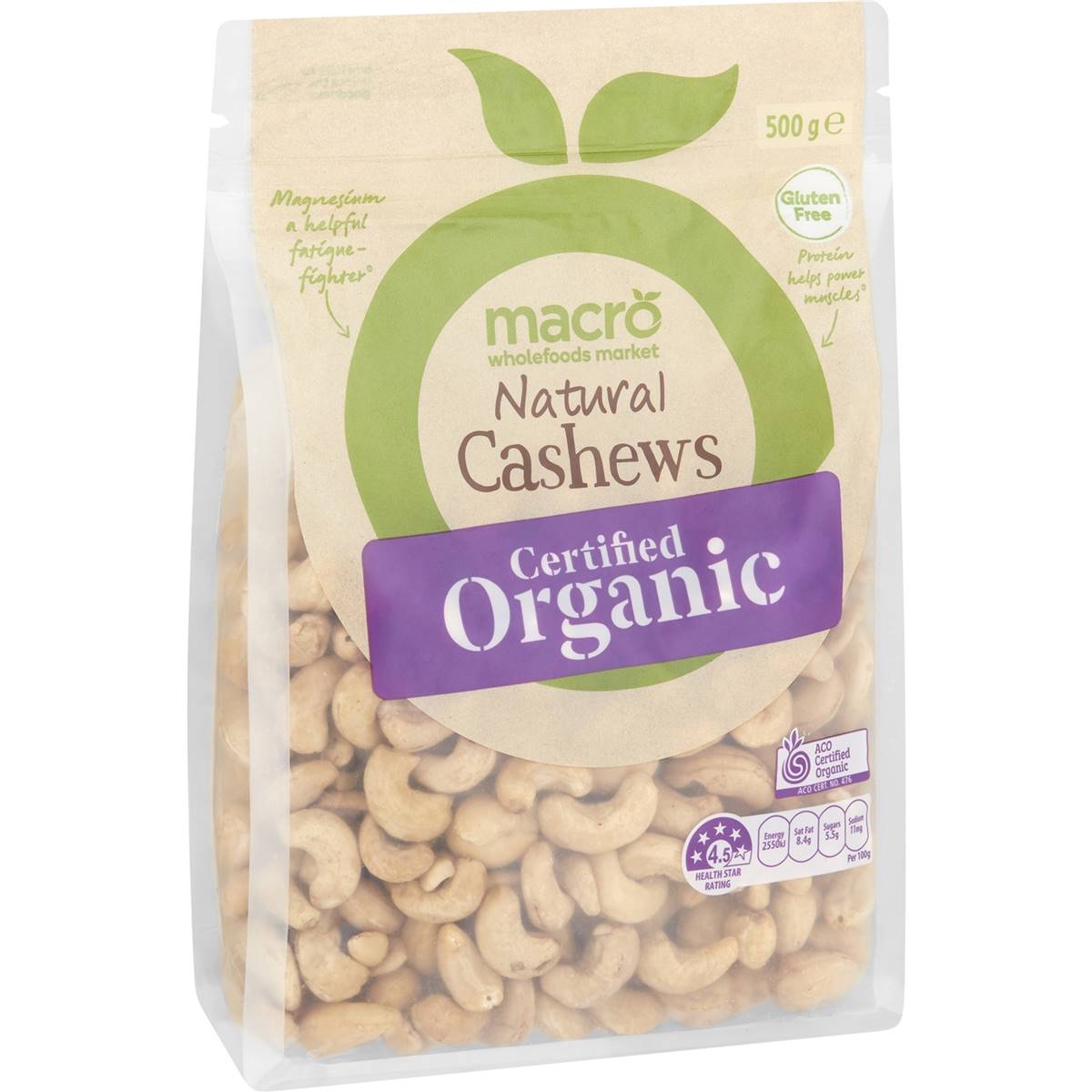 Macro Organic Cashews Nuts 500g