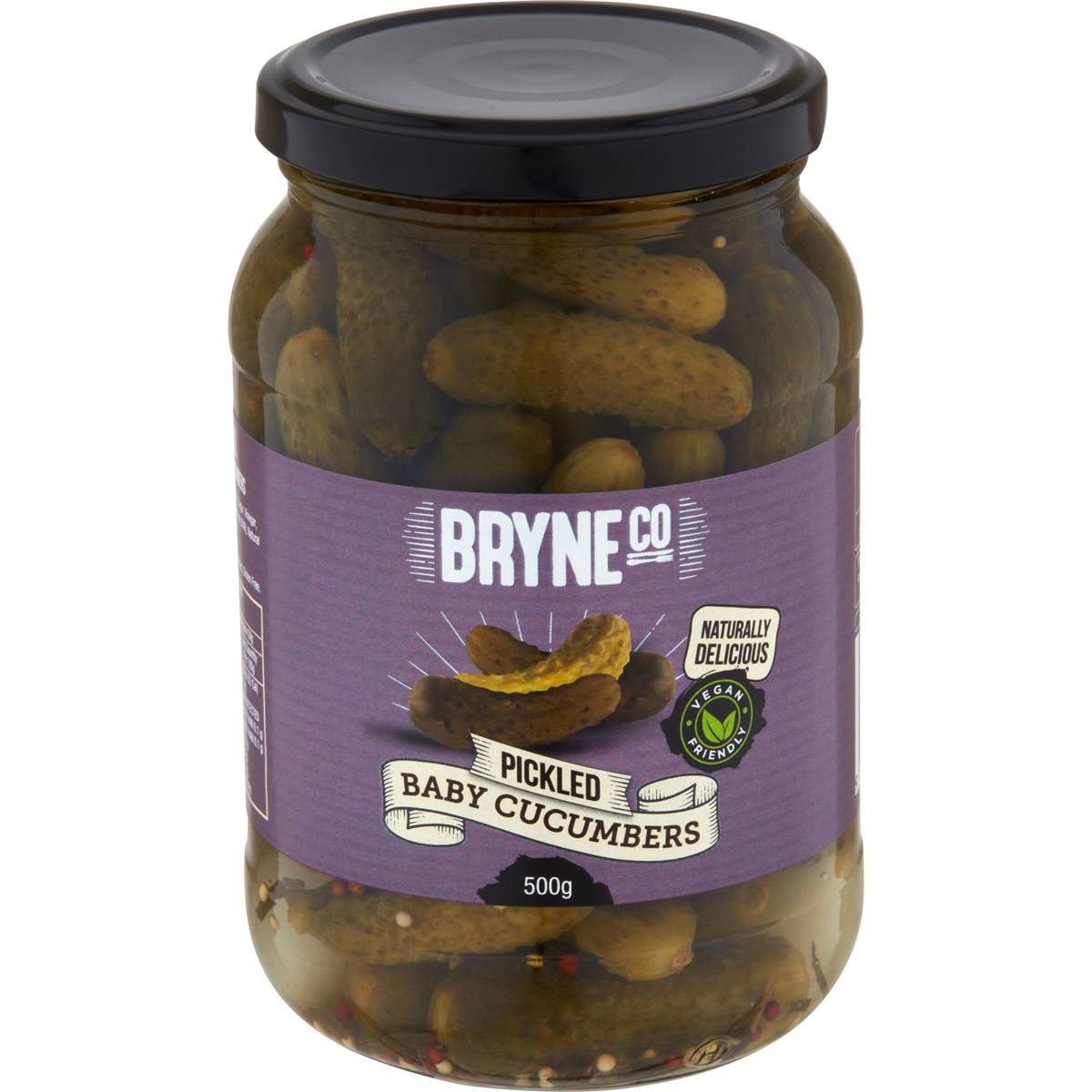 Bryne Co Pickled Baby Cucumbers 500g