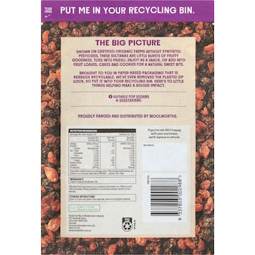 Macro Organic Sultanas 500g