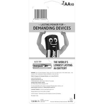 Energizer Max Plus High Performance AA Alkaline Batteries 10 pack