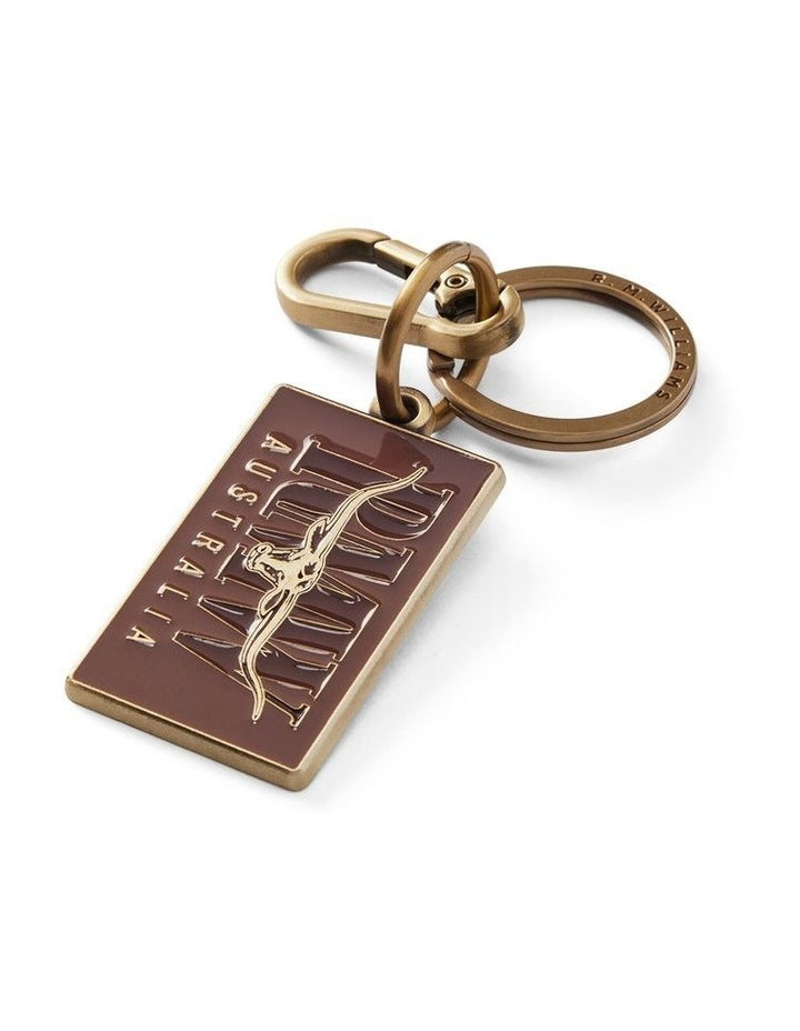 Heritage Enamel Keyring in Brown