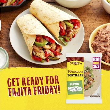 Old El Paso Family Tortilla Fajita Wraps 16 pack