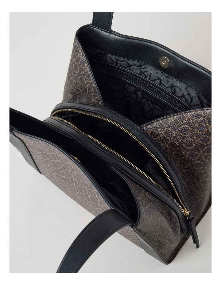 Masie Tote Bag in Brown/Khaki/Black