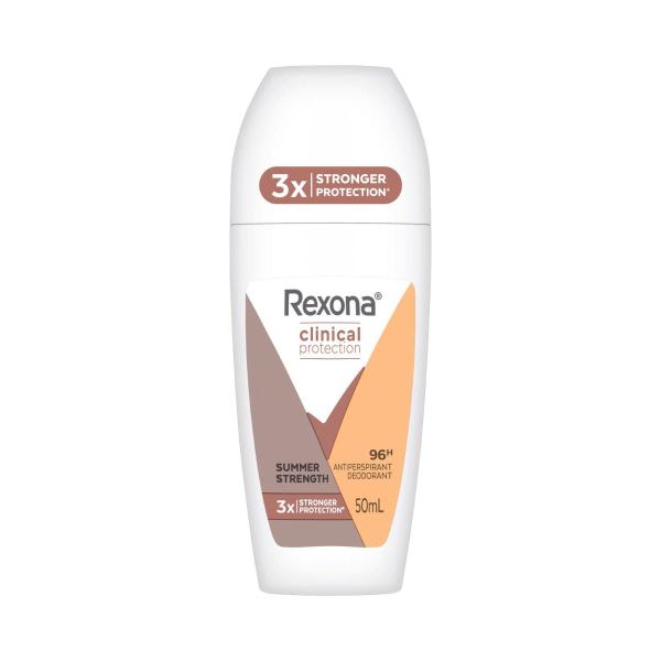 REXONA WOMEN DEODORANT 96HR CLINICAL ROLL ON SUMMER STRENGTH 50ML