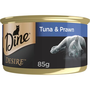 Dine Desire Tuna & Prawn In Sauce Grain Free Wet Cat Food 85g