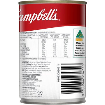 Campbell's Condensed Soup Cream of Chicken & Corn 420g