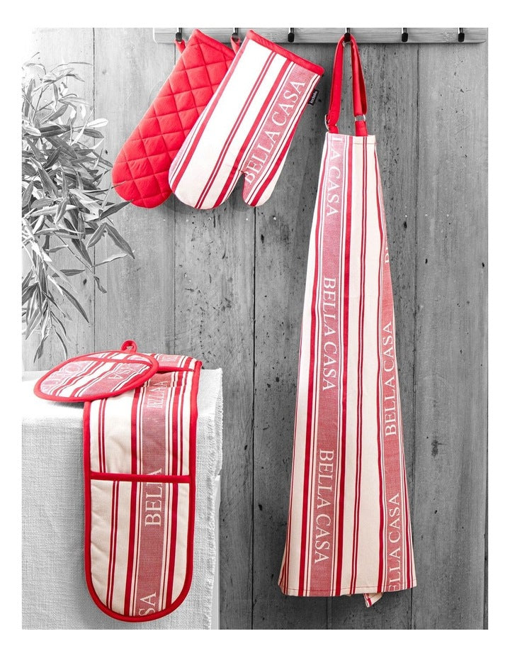 Bella Casa Red 2pk Oven Mitt