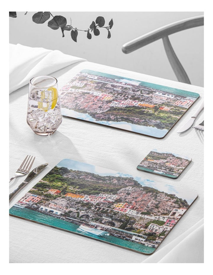 Hardboard Amalfi Rectangle 4pk Placemat