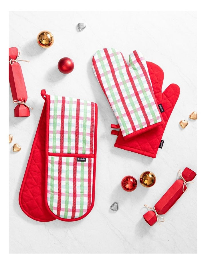 Christmas Weave 2pk Oven Mitt