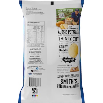 Smith's Thinly Cut Potato Chips Share Pack Original 175g