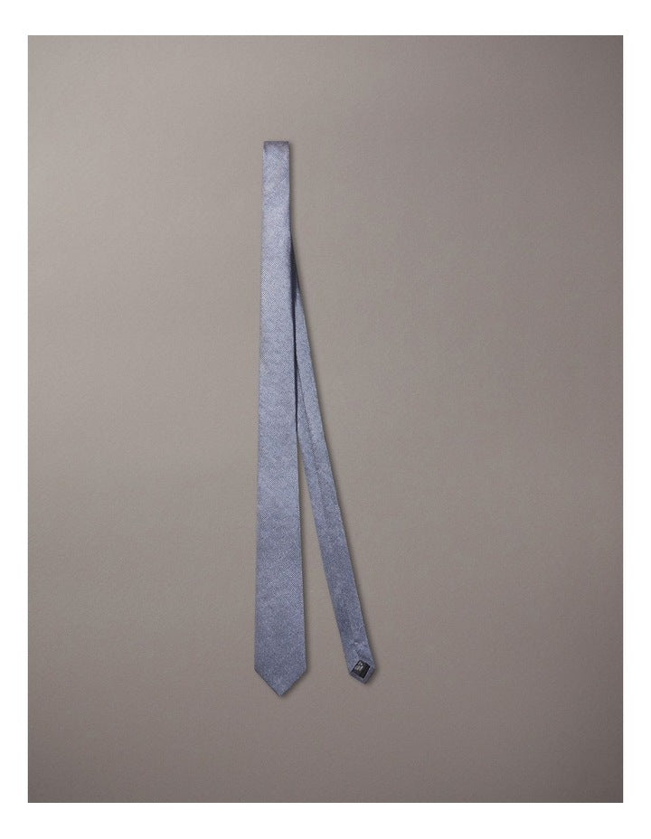 Dobby Silk Tie in Blue